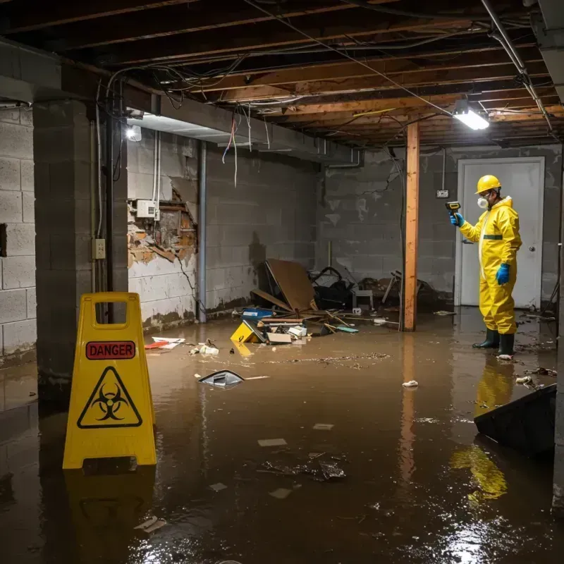 Flooded Basement Electrical Hazard in Bow Bog, NH Property